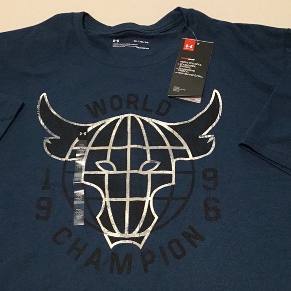 Project Rock Blue World Champion 1996 T-Shirt - Picture 4 of 8